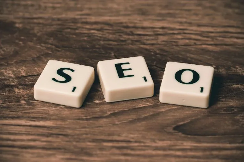 Scrabble tiles spelling SEO