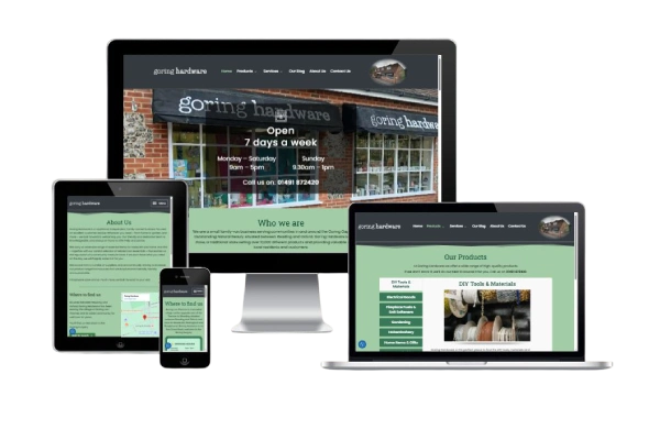 Goring Hardware website portfolio