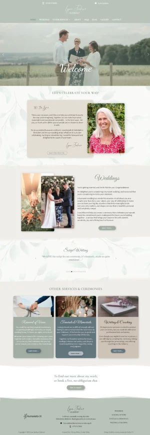Screen capture of Lynn Jenkin's homepage