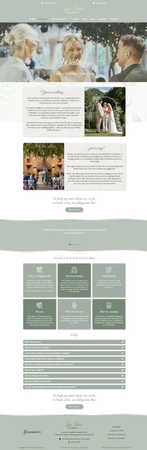 Screen capture of Lynn Jenkin's Other services page