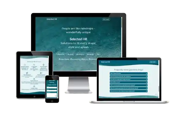 Devices showing Selected HR website
