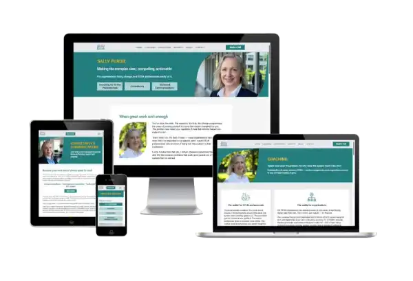 Sally Purdie website multiscreen